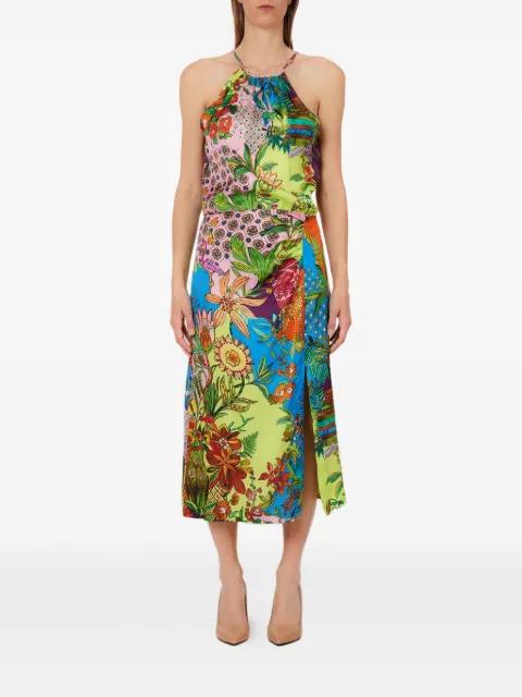 halterneck floral print dress by LIU JO