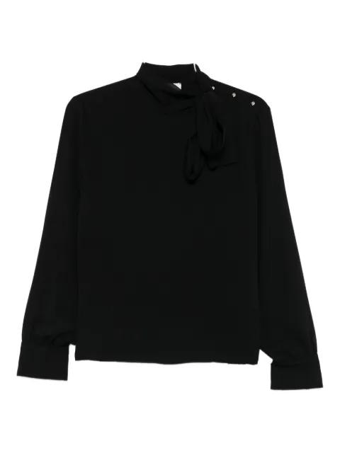 high-neck button-detail blouse by LIU JO