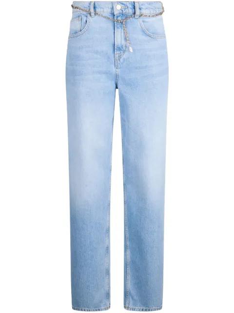 high-rise straight-leg jeans by LIU JO