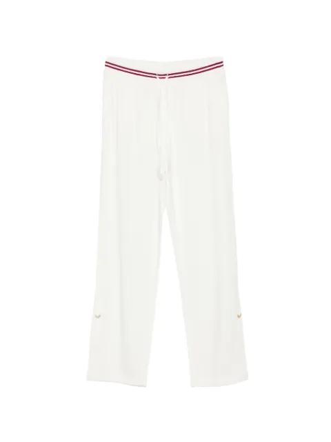 interlock drawstring striped track pants by LIU JO