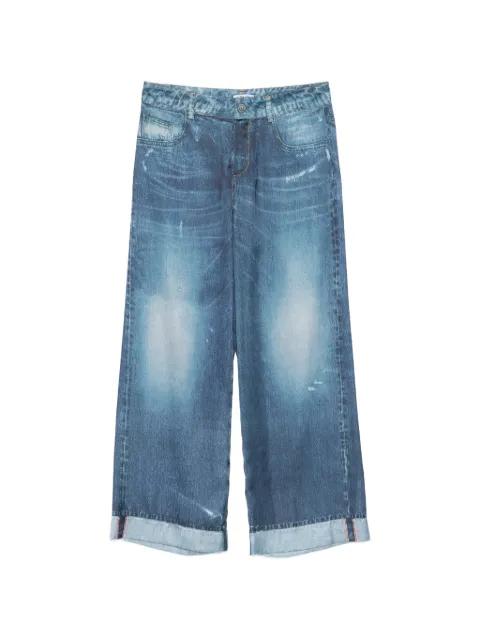 jeans-print trousers by LIU JO