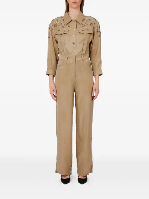 jumpsuit with bejewelled embroidery by LIU JO