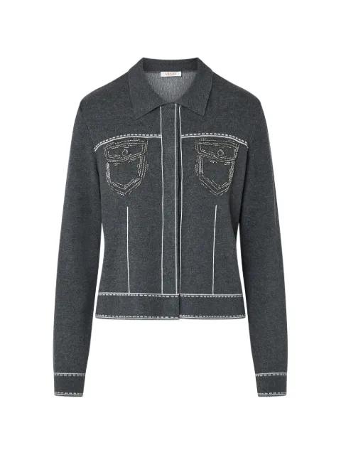 knit jacket with beads by LIU JO
