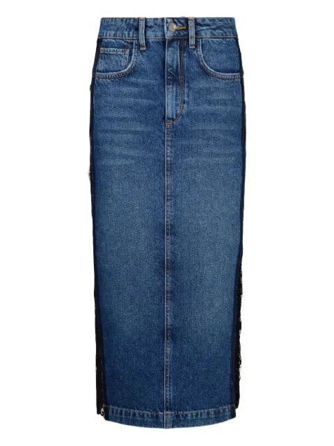 lace-insert denim skirt by LIU JO