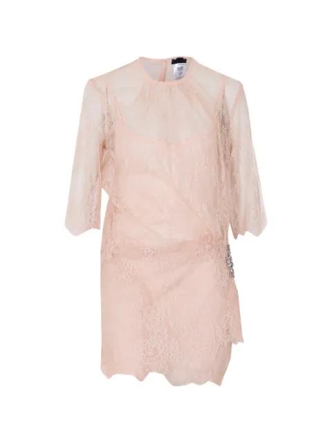 lace-overlay crystal-embellished dress by LIU JO