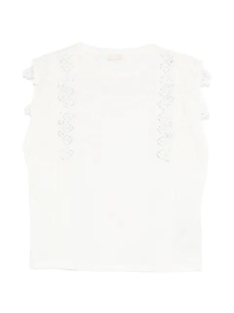 lace rhinestone T-shirt by LIU JO