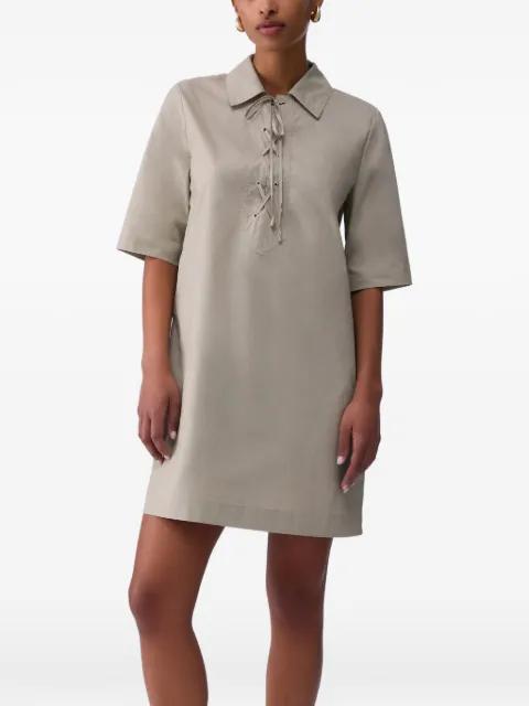 lace-up cotton dress by LIU JO
