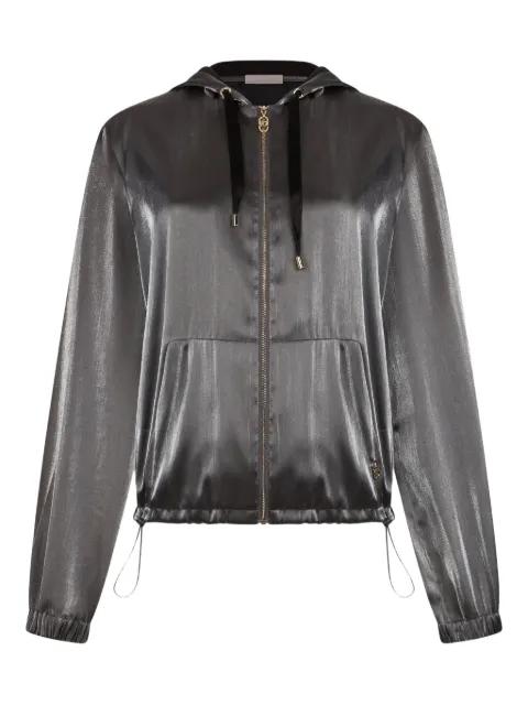 laminated hoodied jacket by LIU JO