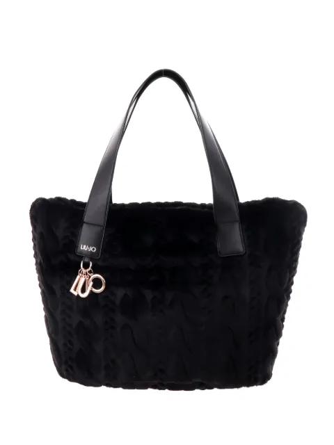 large cable-knit tote bag by LIU JO