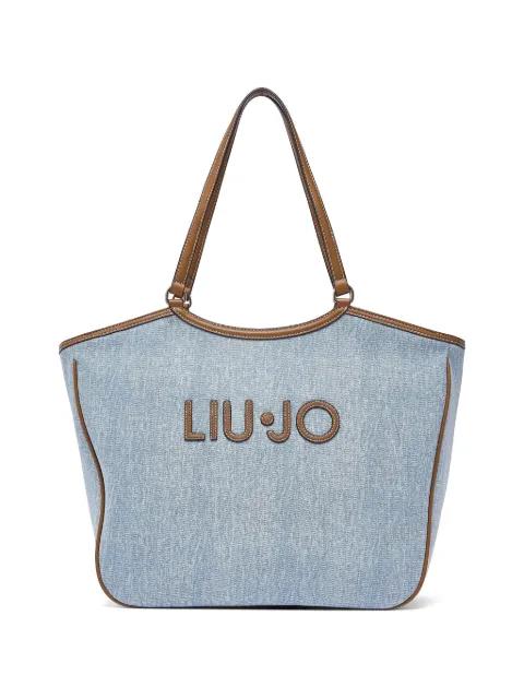 large denim tote bag by LIU JO