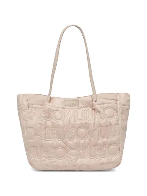 large matte nylon tote bag by LIU JO
