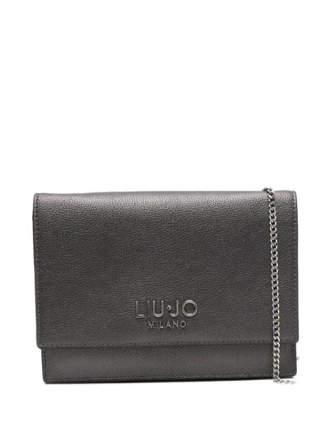 logo chain clutch bag by LIU JO
