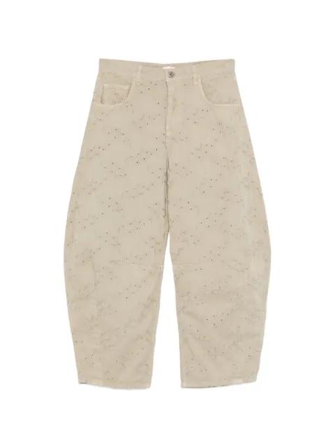logo detail floral trousers by LIU JO