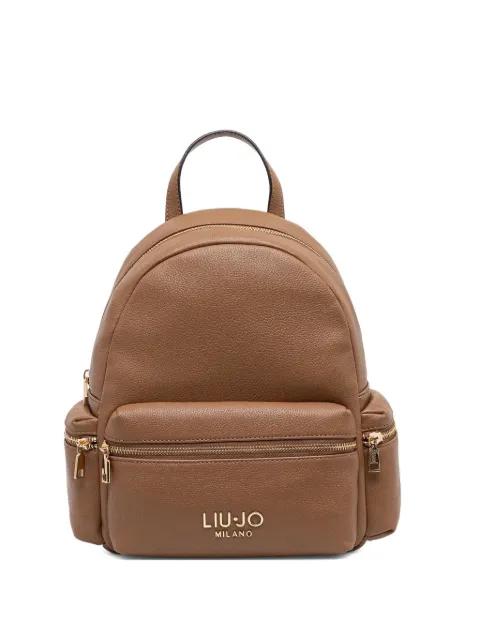 logo-lettering backpack by LIU JO
