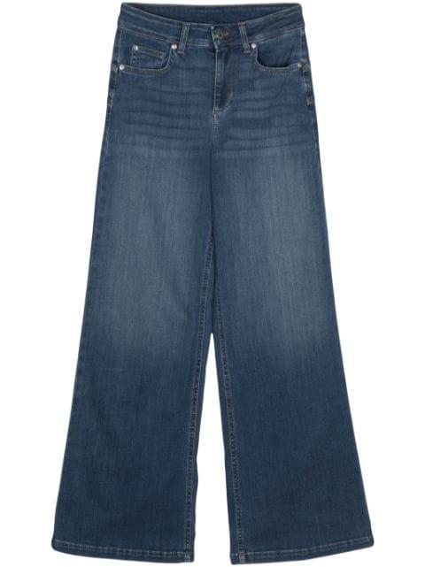 logo-patch flared jeans by LIU JO