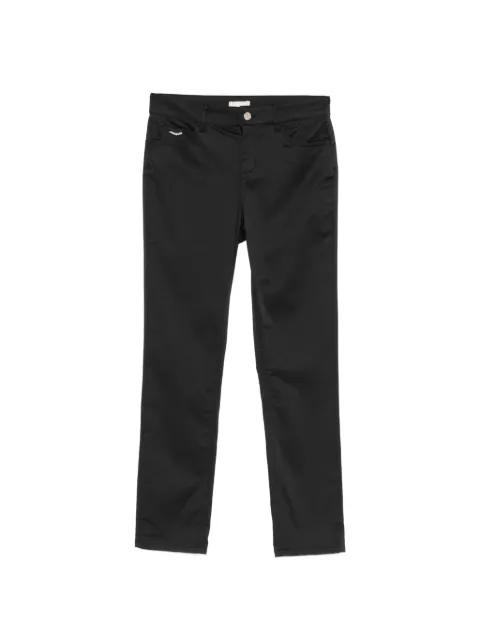 logo-patch slim-fit trousers by LIU JO
