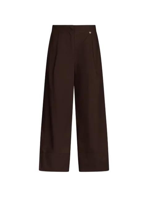 logo-plaque flared trousers by LIU JO
