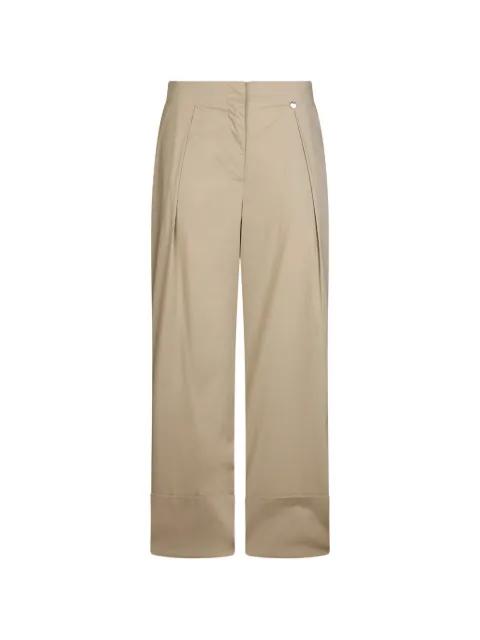 logo-plaque flared trousers by LIU JO