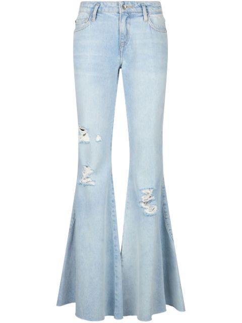 low-rise flared jeans by LIU JO