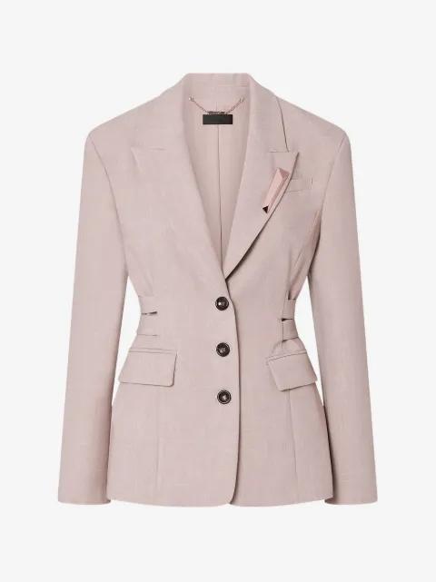 mélange blazer with buckles by LIU JO