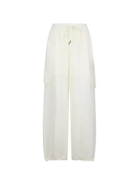 mesh-design cargo trousers by LIU JO