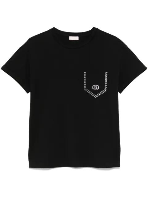 mirror-detailed T-shirt by LIU JO