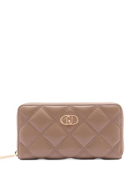 monogram-plaque quilted wallet by LIU JO