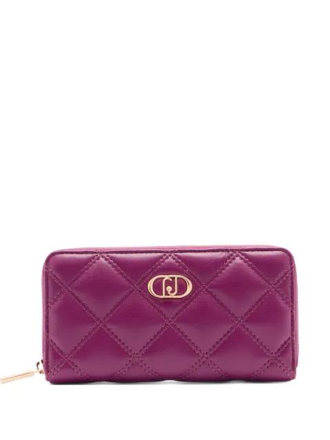 monogram-plaque quilted wallet by LIU JO