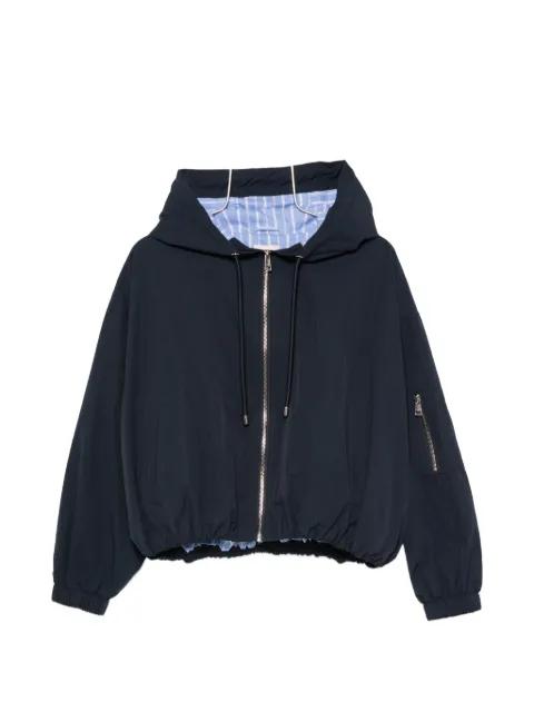 nylon bomber jacket with hood by LIU JO