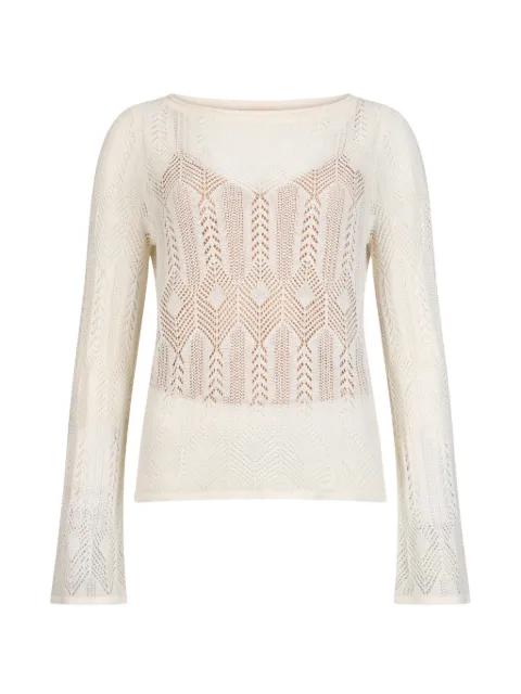 openwork wide-neck jumper by LIU JO
