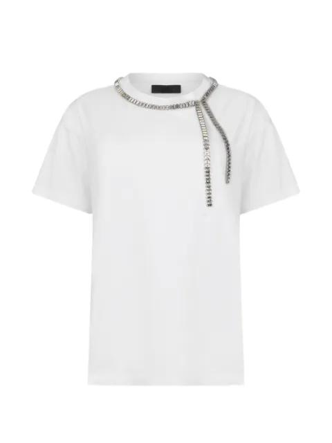 oversized T-shirt with bejewelled embellishment by LIU JO