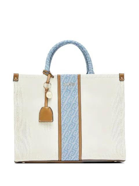 patterned strap tote bag by LIU JO