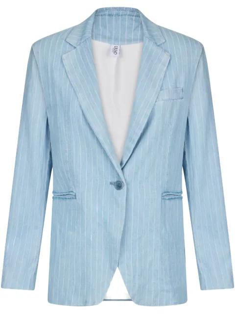 pinstripe pattern denim blazer by LIU JO