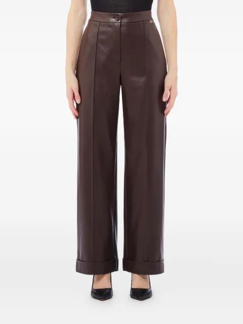 pleated-cuff straight-leg trousers by LIU JO