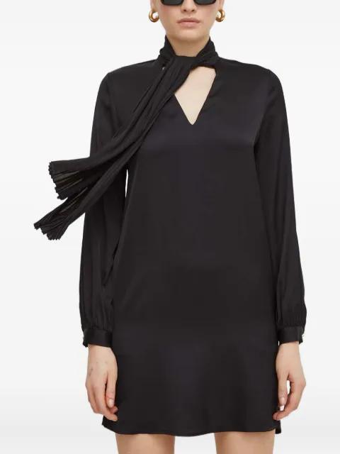 pleated tie mini dress by LIU JO