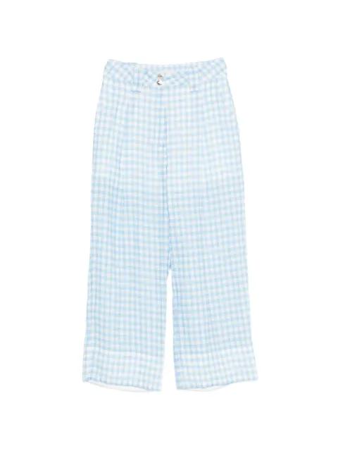 pocket gingham-pattern trousers by LIU JO