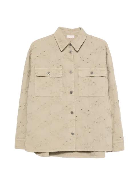 pockets eyelet cotton jacket by LIU JO