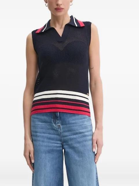 polo-neck vest by LIU JO