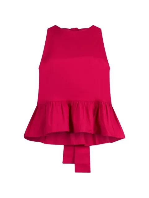 poplin top with bow by LIU JO