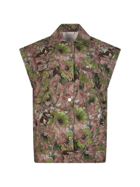printed chest-pocket vest by LIU JO