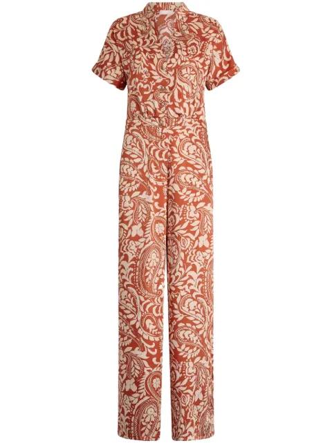 printed twill jumpsuit by LIU JO