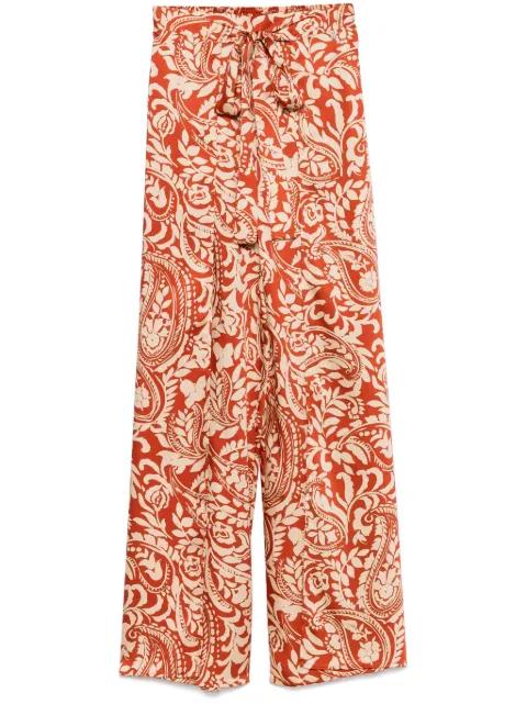 printed twill trousers by LIU JO