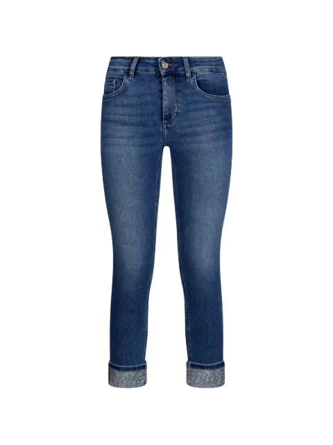 rhinestone-appliqué five-pockets jeans by LIU JO
