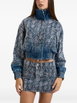 rhinestone-embellished snakeskin-print jacket by LIU JO rhinestone-embellished snakeskin-print jacket by LIU JO