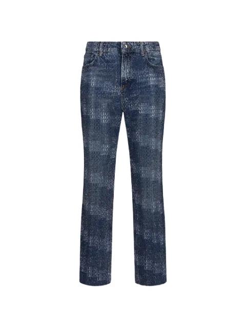 rhinestone-embellishment straight-leg jeans by LIU JO