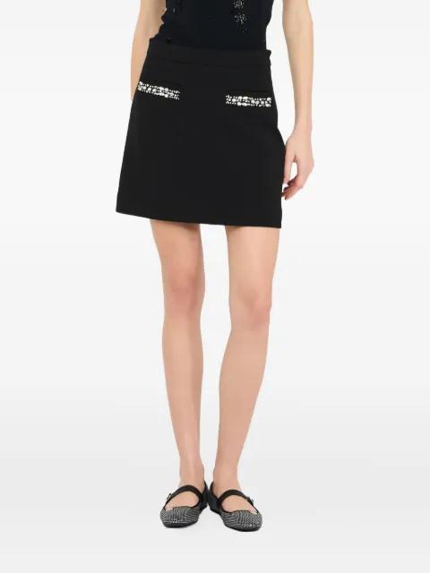 rhinestone pocket mini skirt by LIU JO