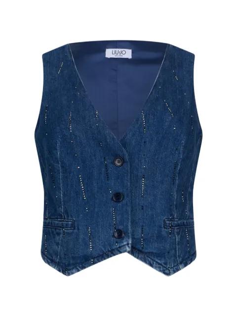 rhinestone waistcoat by LIU JO