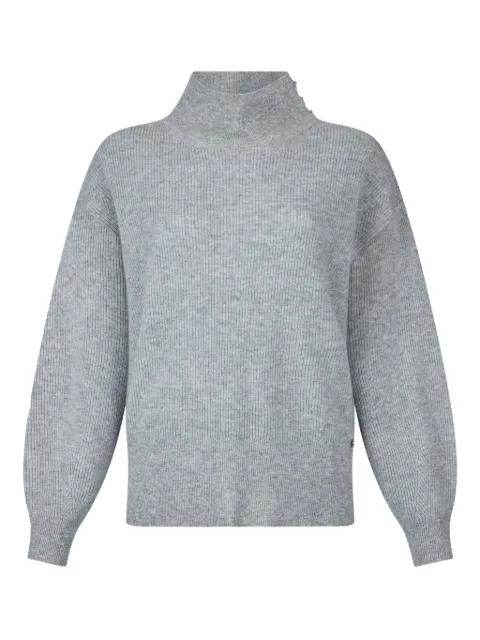 ribbed puff-sleeve sweater by LIU JO