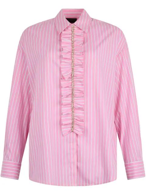 ruched striped shirt by LIU JO