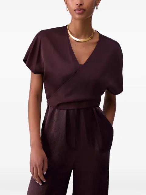 satin wrap-style top by LIU JO